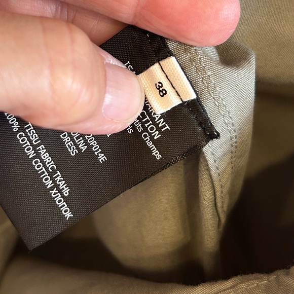 New Etoile Isabel Marant Zolina Green Cotton Utility Shirtdress Dress Size 38 M - Picture 9 of 13